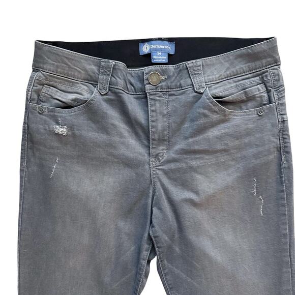 Democracy Pants Jeans Women's Sz 14 Gray AbSolution Skinny Ankle Ab Solution - Picture 2 of 13